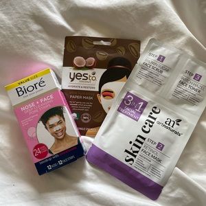 Biore Pore Strips (20) and Bonus sheet masks!